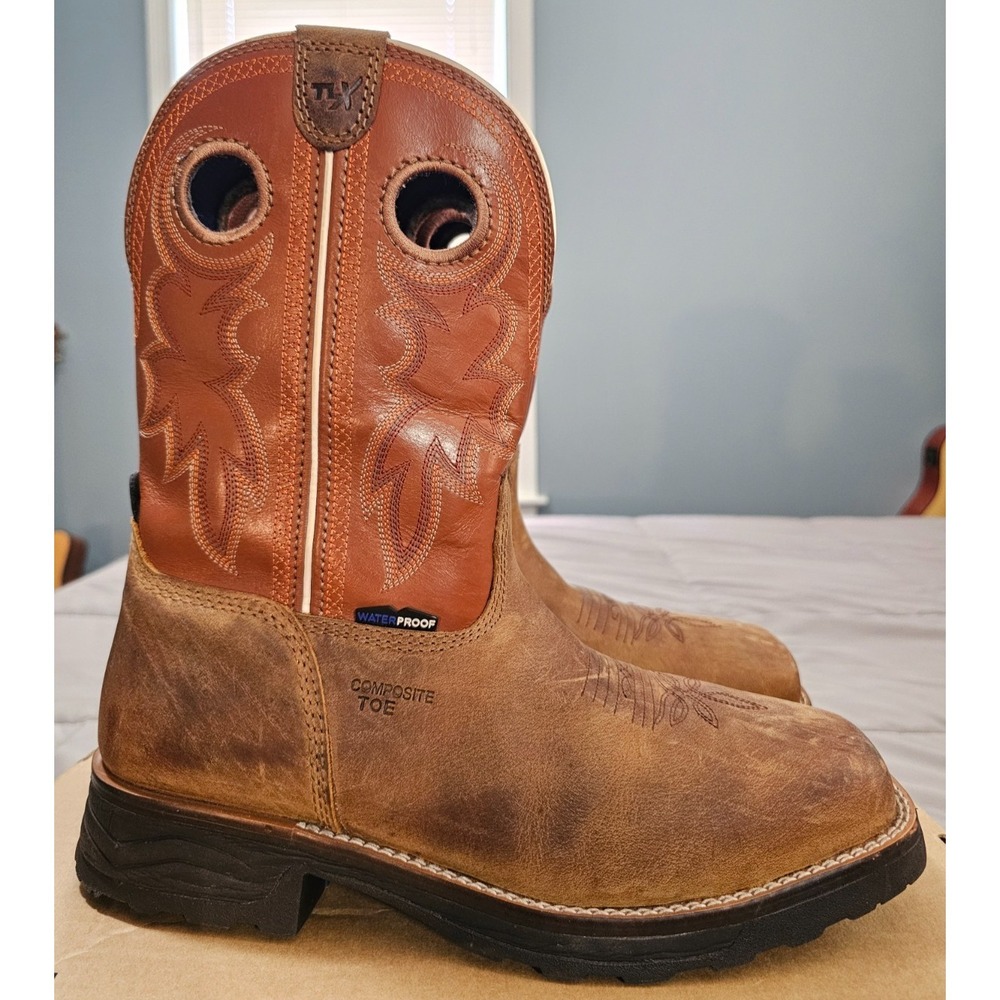 Tony Lama® (Men's 9 WIDE) 3R Fireball™ Waterproof Comp-Toe Work Boot, Tan - $225